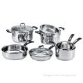 12 Pieces Stainless Steel Cookware Set with Steamer